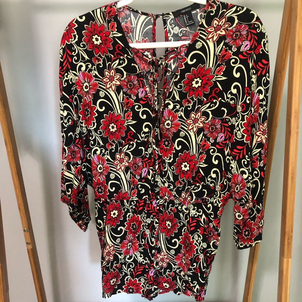 Forever 21 patterned romper